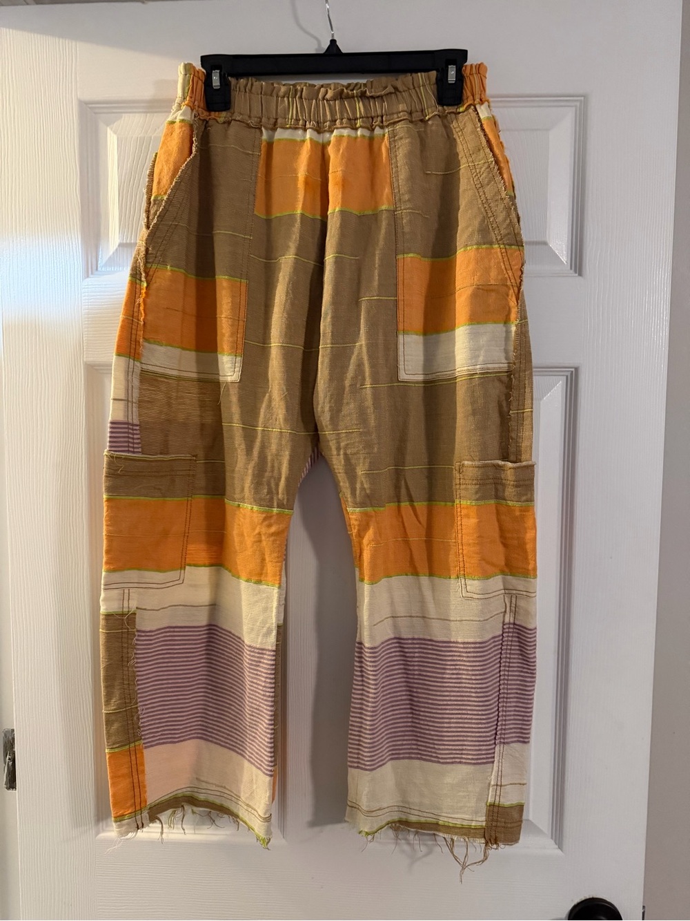 Out from Under by Urban Outfitters Patchwork Lounge Pants - Tan & Orange